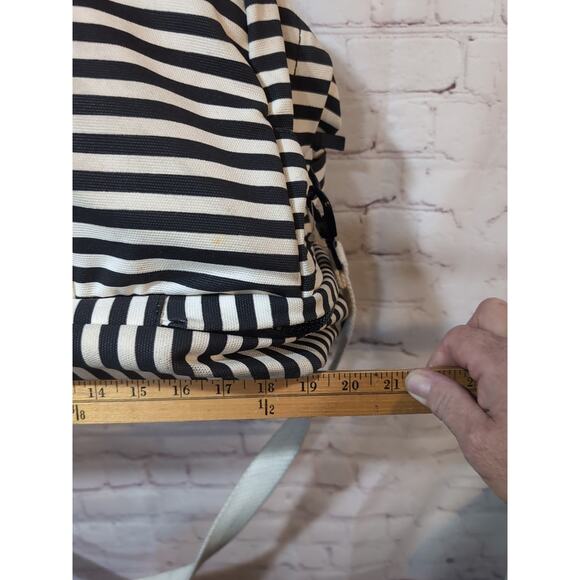Kate Spade Travel Saturday Weekender Canvas Bag Luggage Striped - Picture 11 of 16
